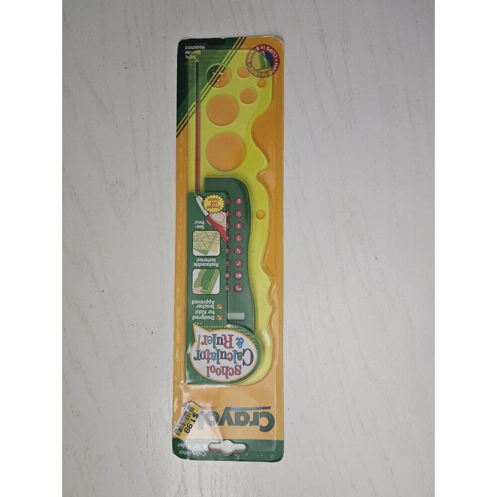 Vintage Crayola 12" Wavy Ruler School‎ Play Learn Kids Teacher